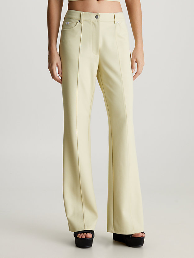 Coated Milano Bootcut Trousers