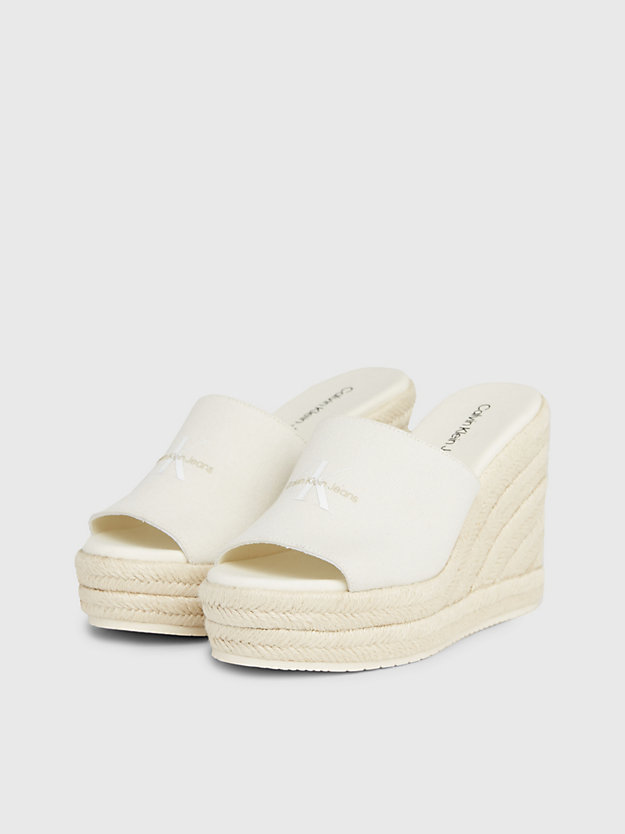 Canvas Espadrille Wedge Sandals