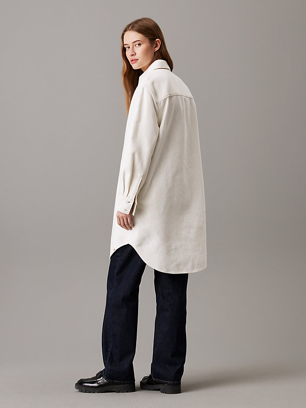 Relaxed Cotton Flannel Shirt Dress