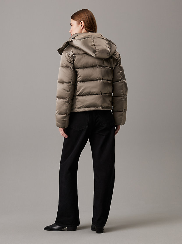 Shiny Satin Puffer Jacket