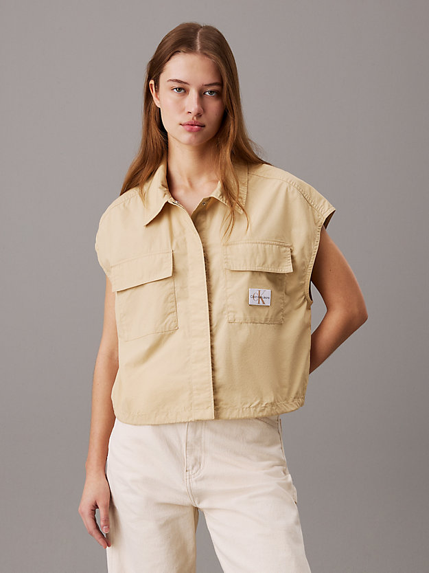 Relaxed Cotton Utility Vest