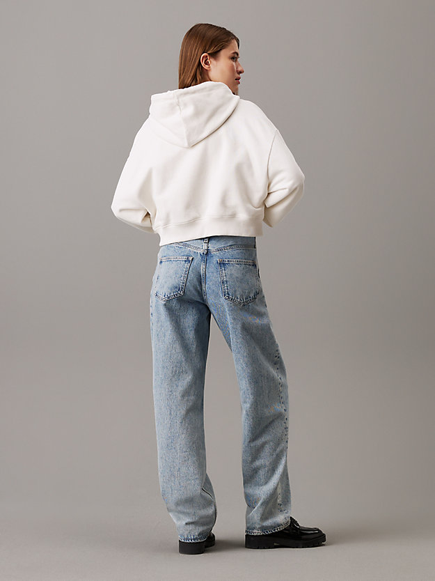 Cropped Chenille Monogram Hoodie