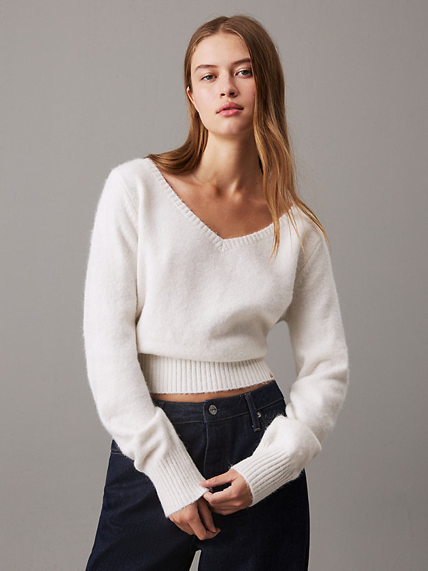 Plush Wool Blend V-Neck Jumper