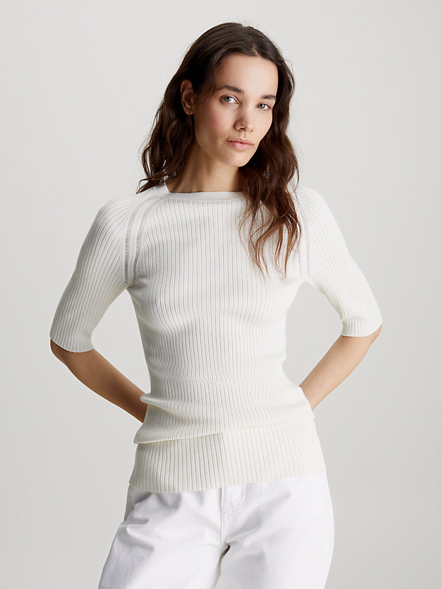 Slim Ribbed Viscose Jumper