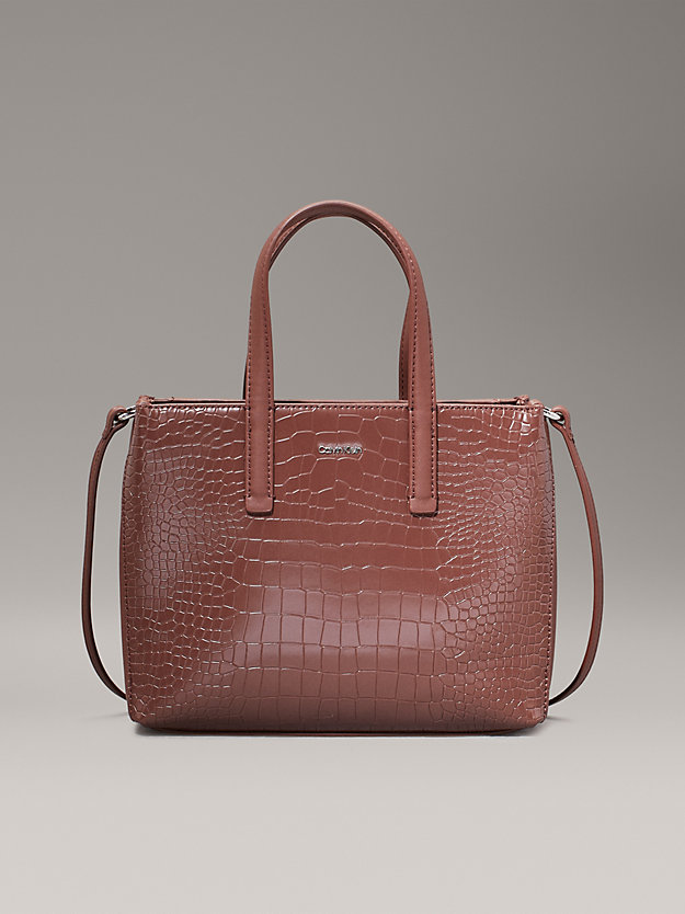 Small Croc Effect Tote Bag