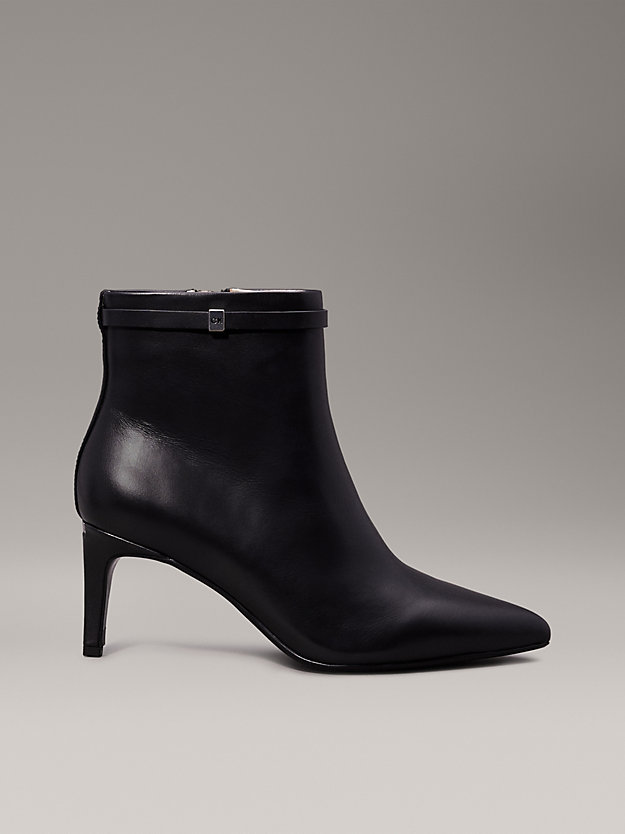 Leather Stiletto Ankle Boots