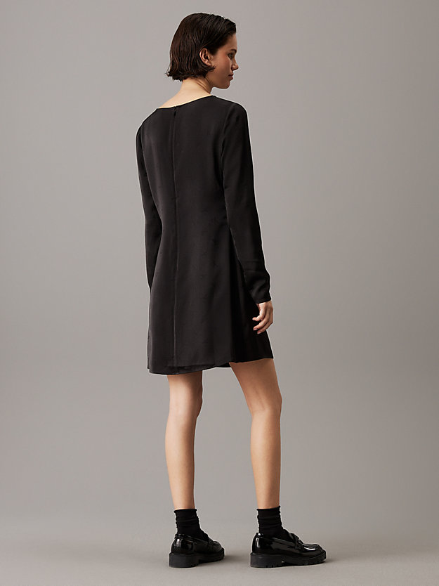 Satin Logo Jacquard Mini Dress