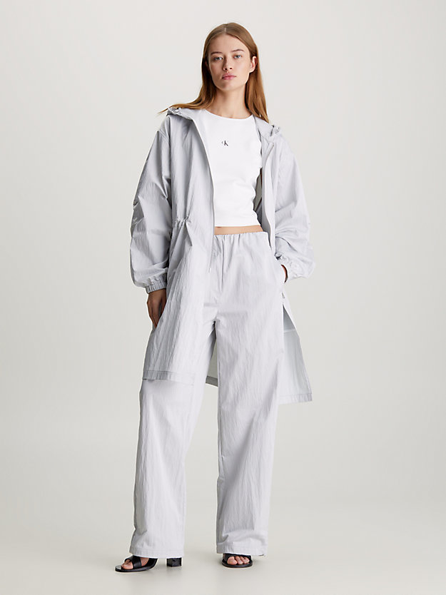 Relaxed Long Hooded Windbreaker