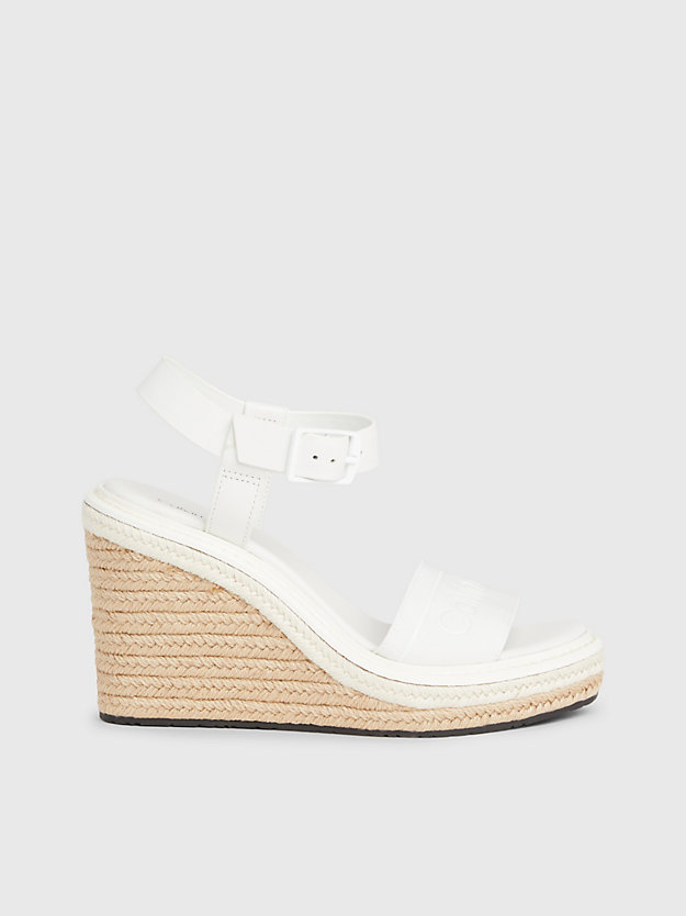 Leather Espadrille Wedge Sandals