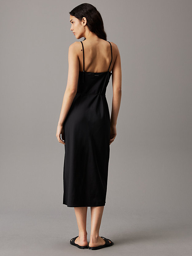 Crepe Midi Slip Dress