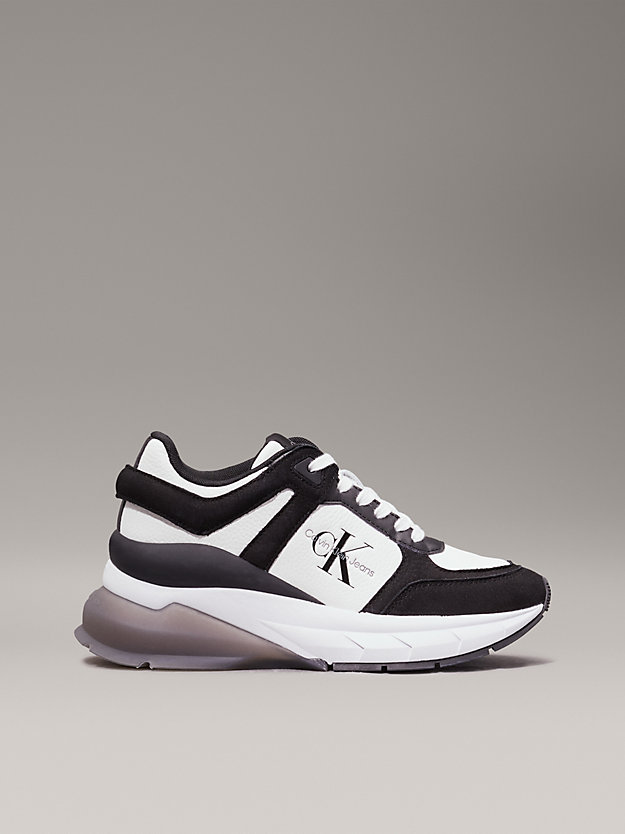 Leather Wedge Trainers