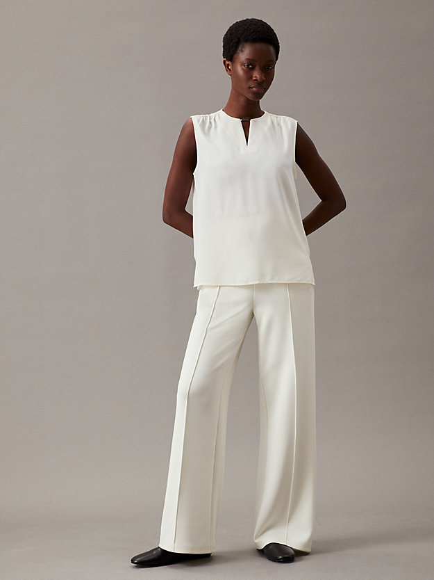 Technical Knit Wide Leg Trousers