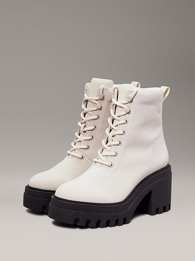 Leather Chunky Heeled Boots