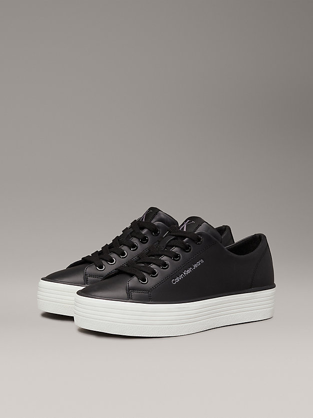 Leather Platform Trainers