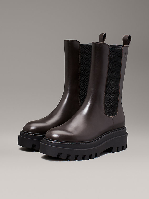 Leather Platform Boots