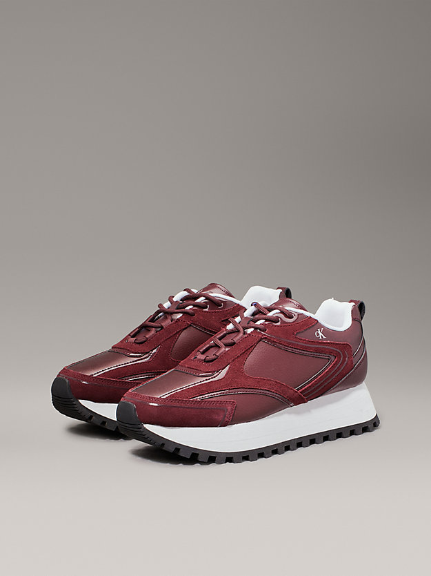 Faux Leather Trainers