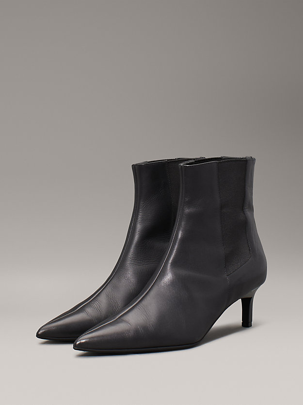 Leather Heeled Chelsea Boots