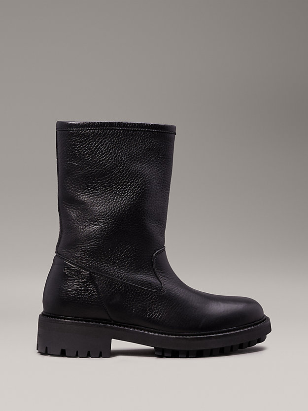 Leather Biker Boots