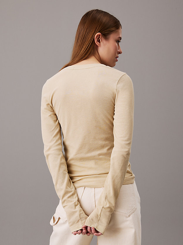 Sheer Knit Long Sleeve Top