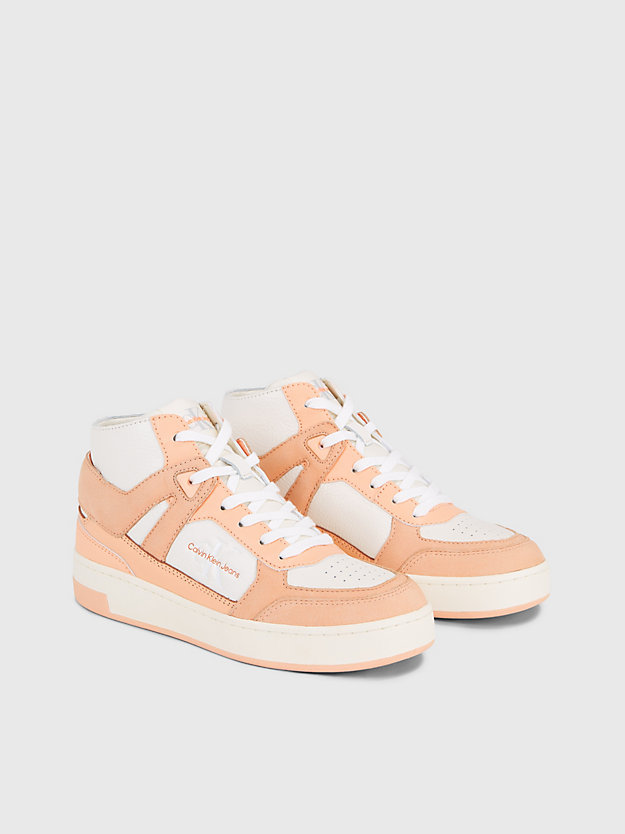 Leather High-Top Trainers