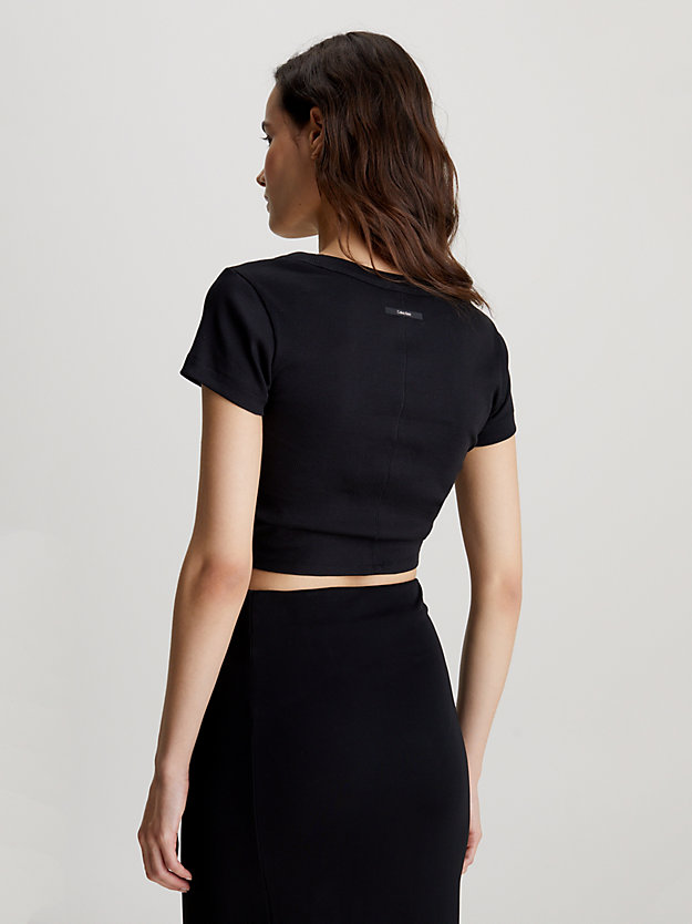 Slim Cropped Ribbed Top