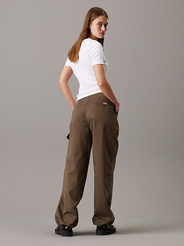 Cotton Sateen Cargo Pants