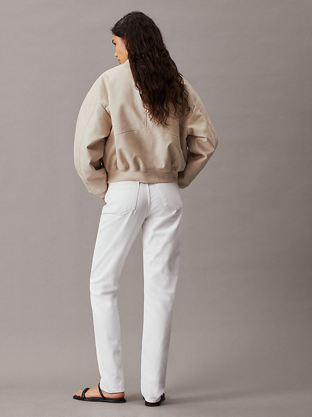 Faux Leather Bomber Jacket