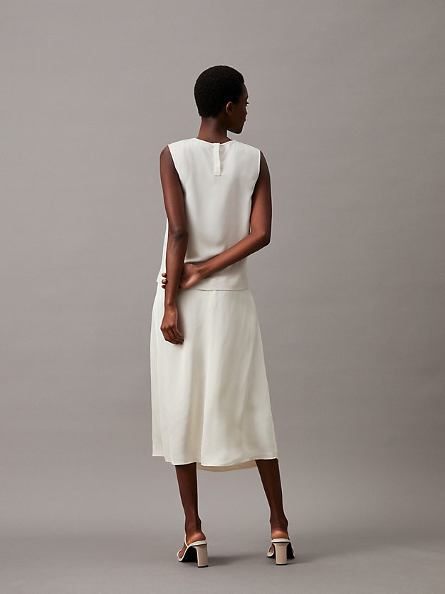 Shiny Satin Midi Wrap Skirt