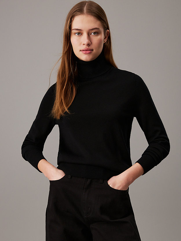 Merino Wool Roll Neck Jumper