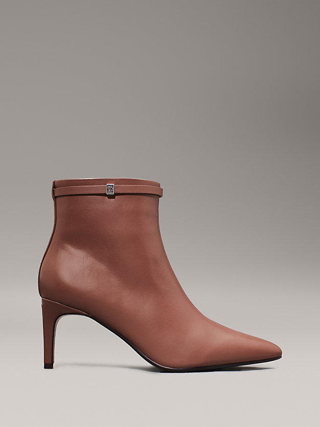 Leather Stiletto Ankle Boots