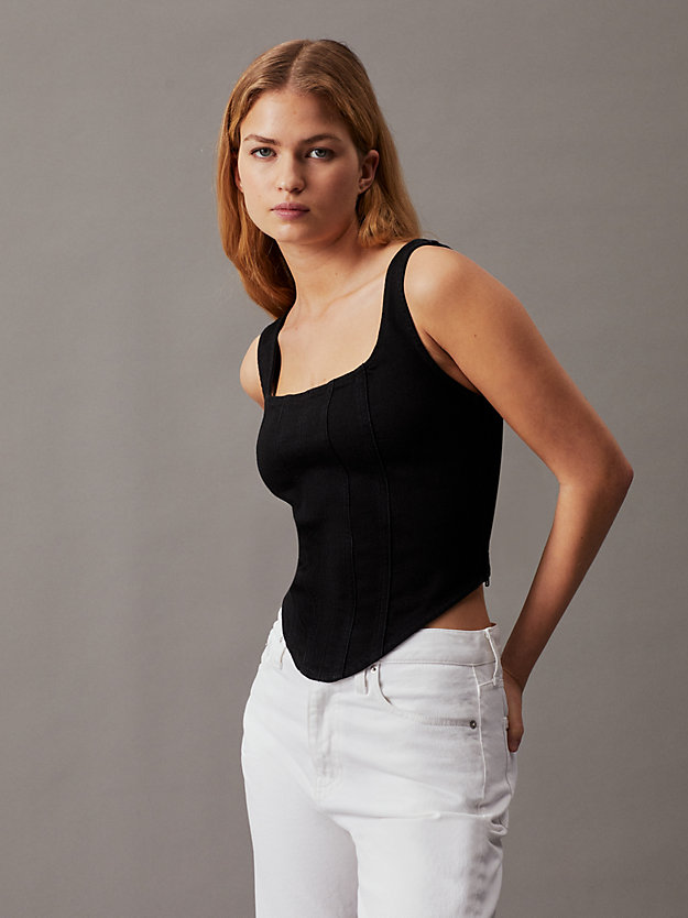 Denim Bustier Top