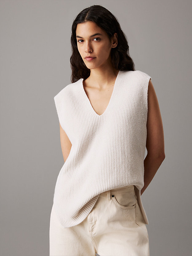 Relaxed Wool Ribbed Gilet