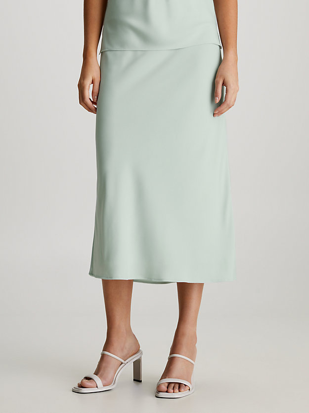 Slim Crepe Midi Skirt