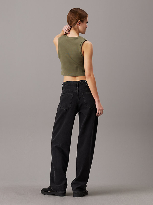 Slim Cropped Ribbed Tank Top