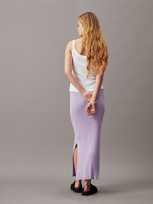 Soft Ribbed Lyocell Maxi Skirt
