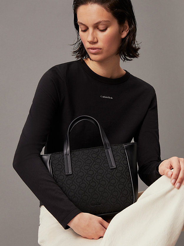 Small Logo Jacquard Tote Bag