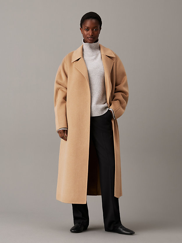 Double Face Wool Wrap Coat