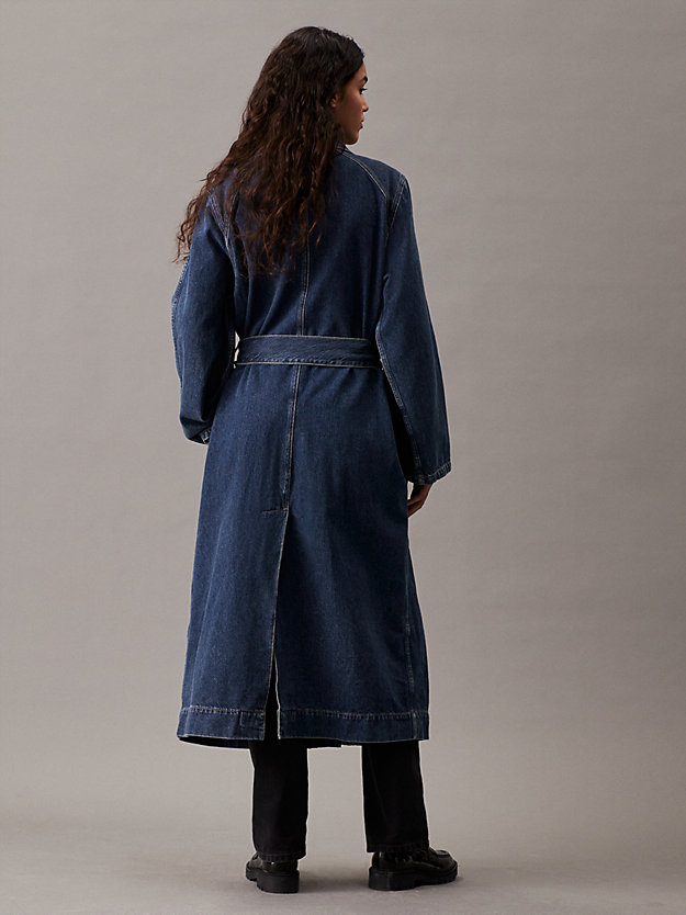 Relaxed Denim Trench Coat