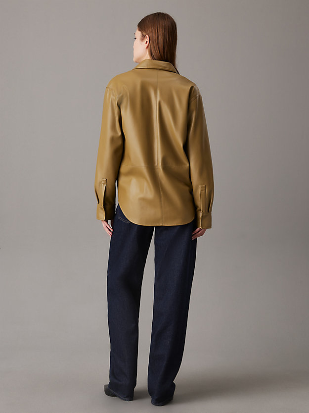Faux Leather Shirt