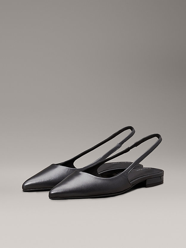 Leather Slingback Ballerinas