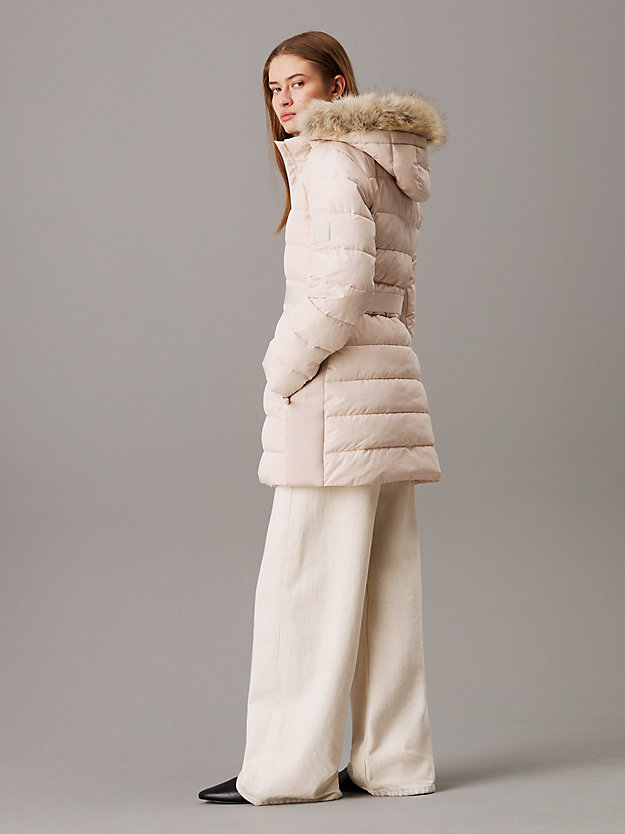 Scuba Padded Belted Coat
