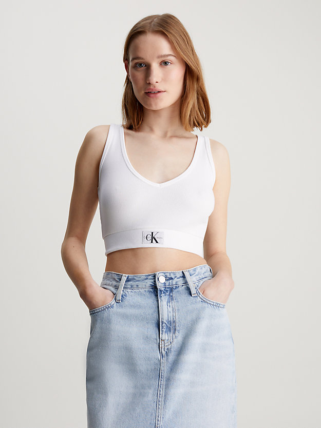 Slim Ribbed Cotton Cropped Top