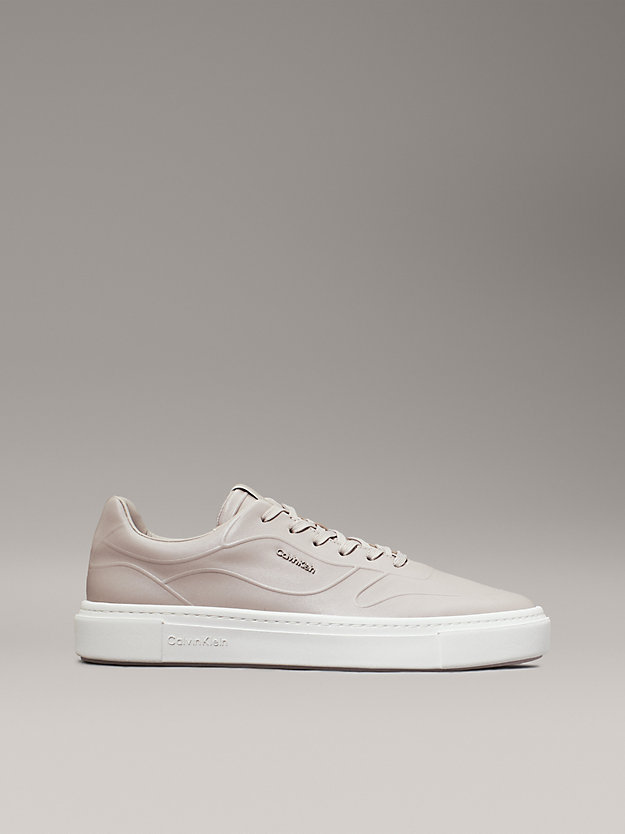 Pearlised Leather Trainers