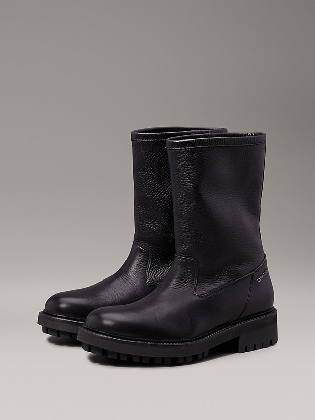 Leather Biker Boots