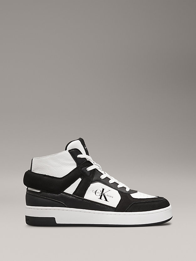 Leather High-Top Trainers