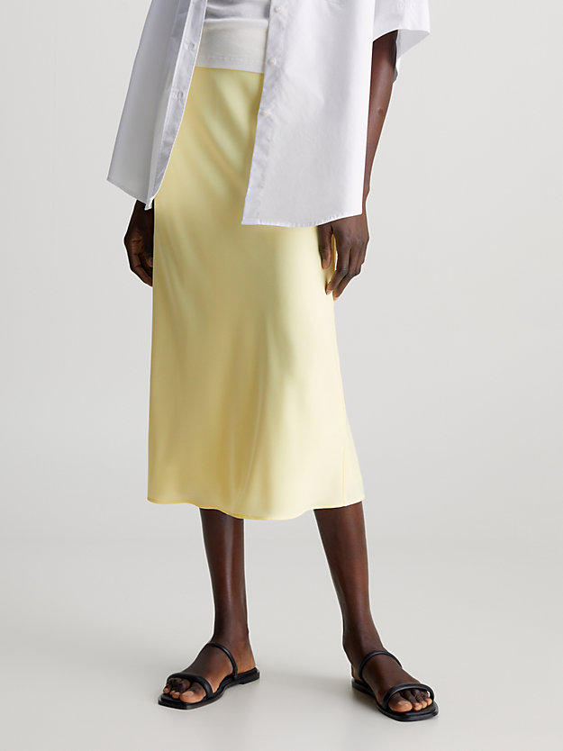 Slim Crepe Midi Skirt