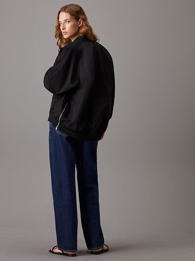 Relaxed Sateen Bomber Jacket