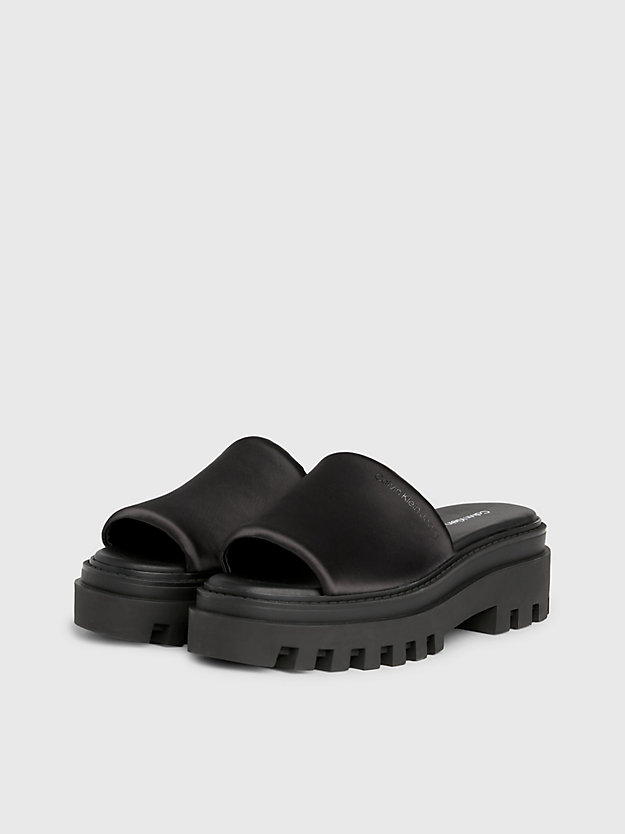 Satin Platform Sandals