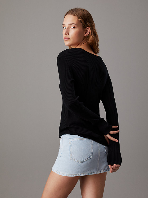Slim Ribbed Lyocell Jumper