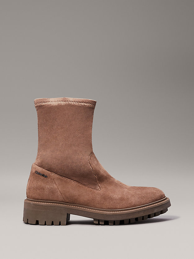 Suede Biker Boots